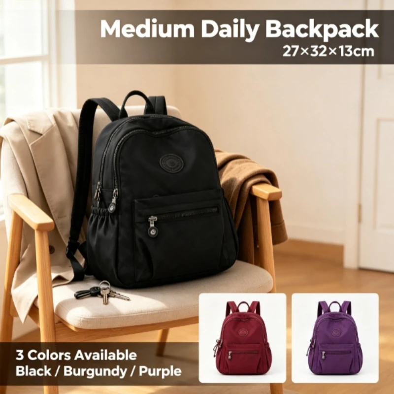 New Korean Style Nylon Oxford Backpack, Fashion Versatile Mini Shoulder Bag, Women Canvas School Mummy Bag