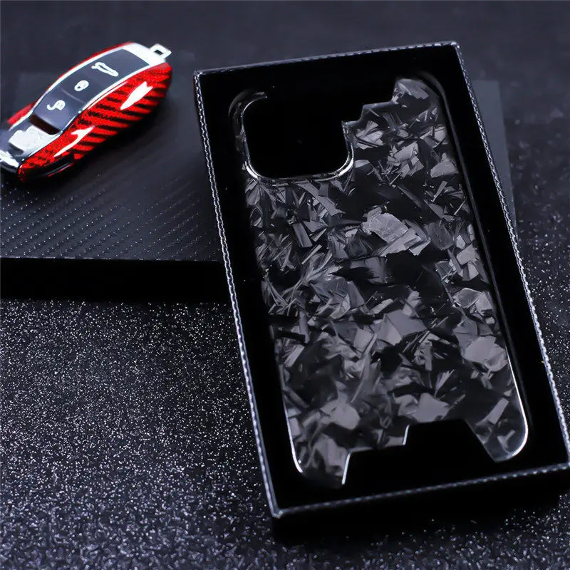 Genuine Carbon Fiber Slim Case for iPhone 13 12 Pro Max Mini Ultra-thin Irregular Forged Togh Armor Cover