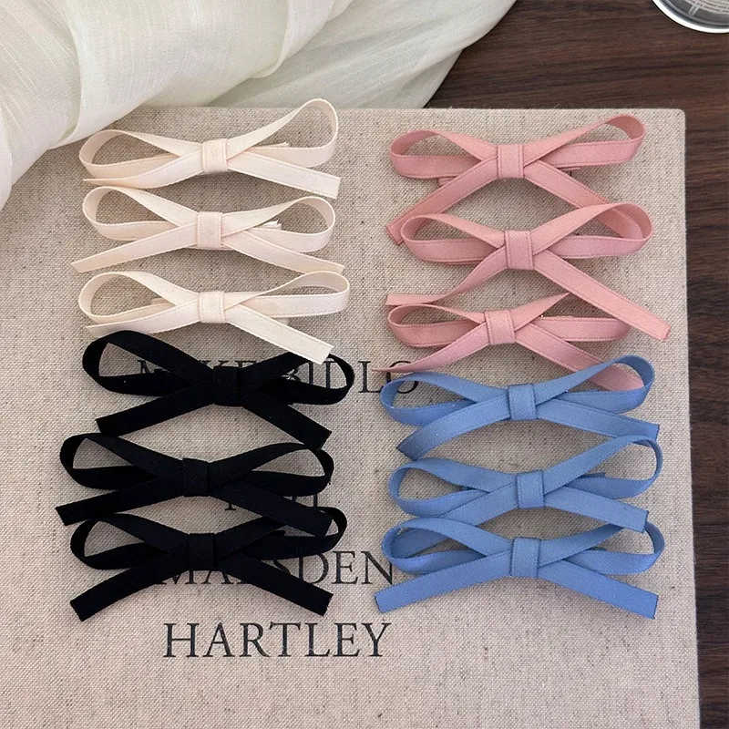 

3pcs/set Baby Bow Hair Clip Hair Accessory Double Ponytail Duckbill Clip Forehead Bangs Clip Hairs Accessories