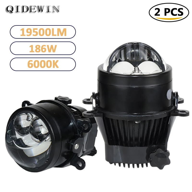 

186W Led Headlights Multi head High Power Universal Fog Light High Low Beam Lights for Vehicles Laser Lenses Spotlights 2pcs