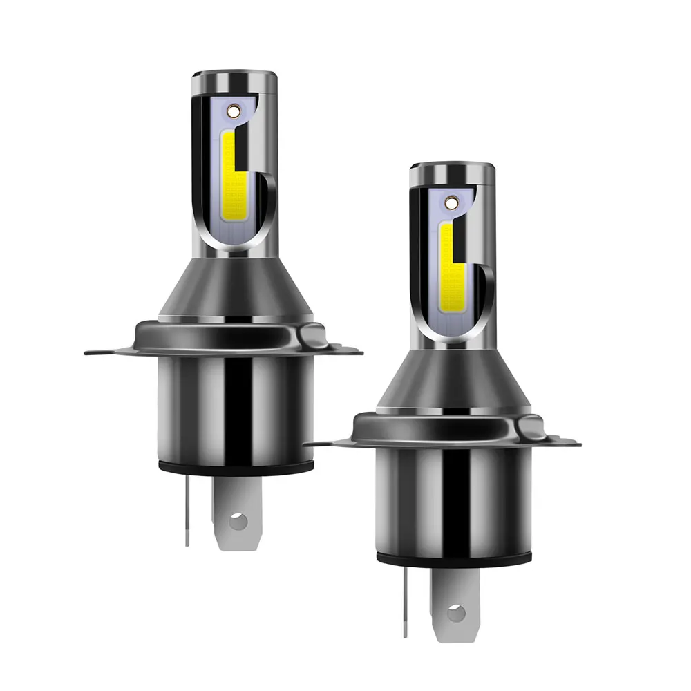 CrucVSO8-Ampoules de Sauna à LED H4, 26000LM par Ensemble, 6000K, Blanc pour Faisceau Haut et Bas, Hi/Lo, Plug and Play pour Moto, Voiture, Camion