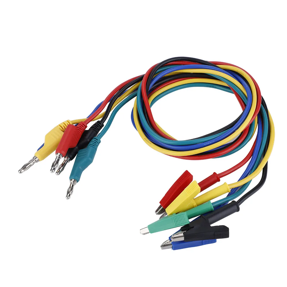 

5pcs P1037 High Voltage 1M 4mm Banana Plug to Crocodile Clip Cable Test Leads For Multimeter new