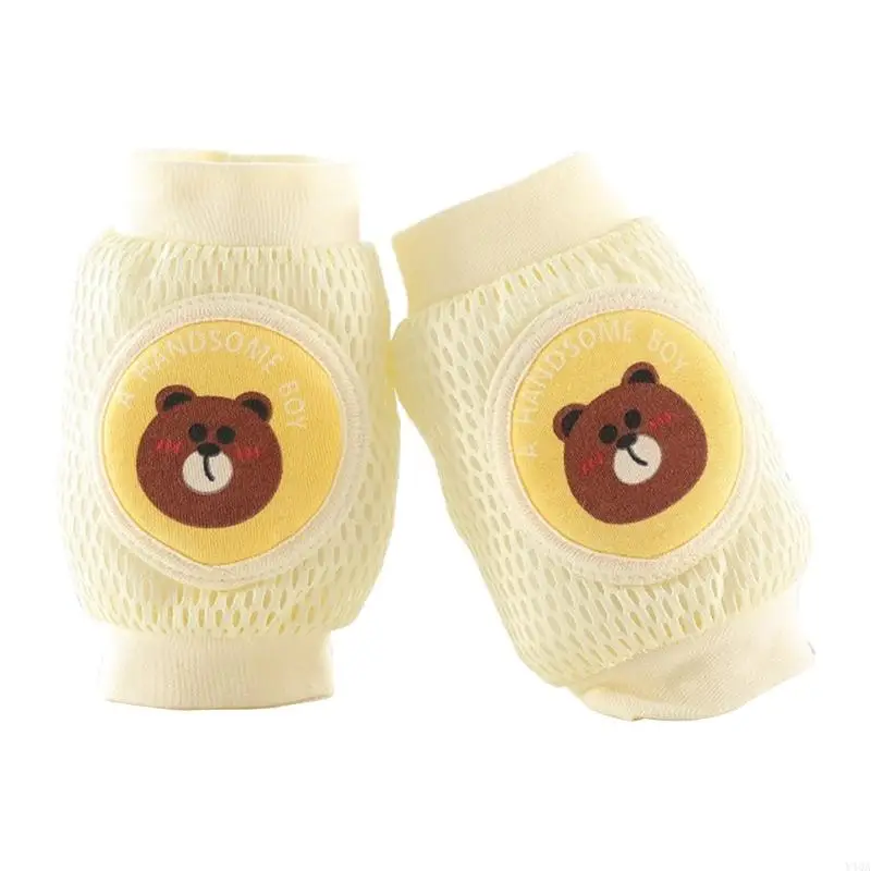 Y4QA Baby Crawling Knee Pad Knee Protectors for Toddlers Skin Friendly Knee Elbow