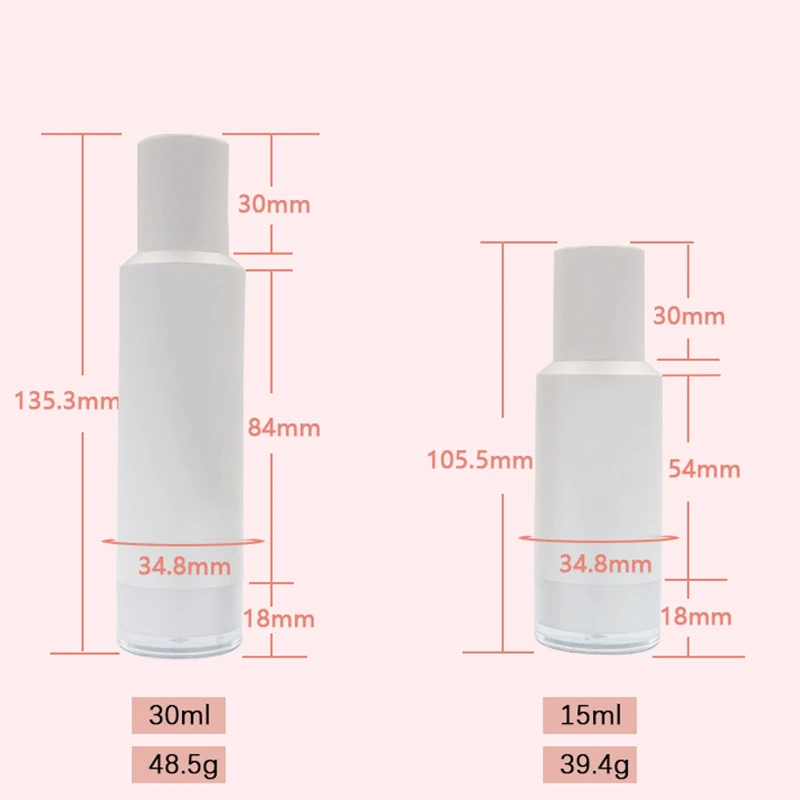 50 peças 15ml 30ml garrafa cosmética de plástico vazia viagem mini garrafas líquidas bomba recipiente de produtos de higiene pessoal