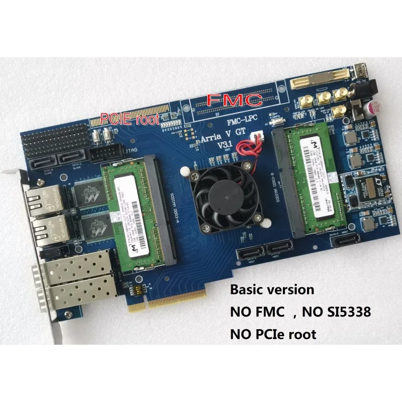 V Dd3 Sfp RJ45 SATA FMC altera Fpga Board PCIe Development Board