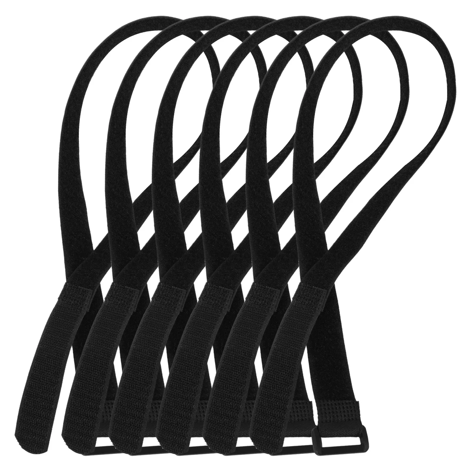 

6pcs Patio Umbrella Fixing Straps 25mmx600mm Black Adjustable Belts for Garden Umbrella Stabilizer Camping Outdoor Travel