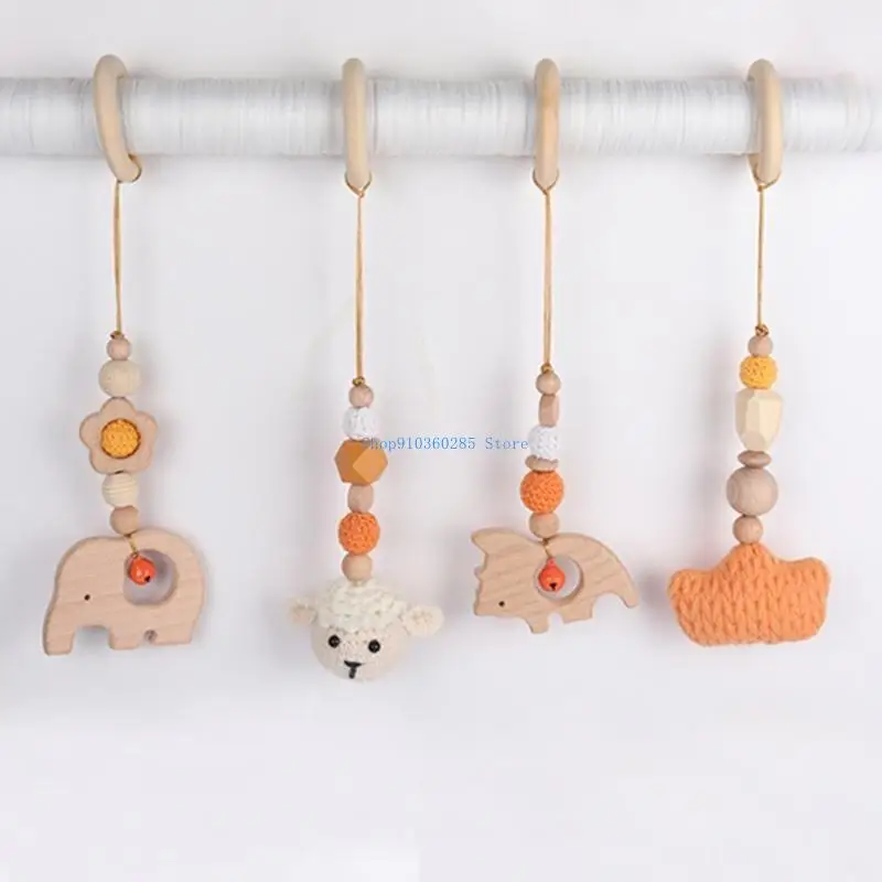 حبات خشبية حديثي الولادة K9fl حلقة Teether Molar Beading for Invents Room