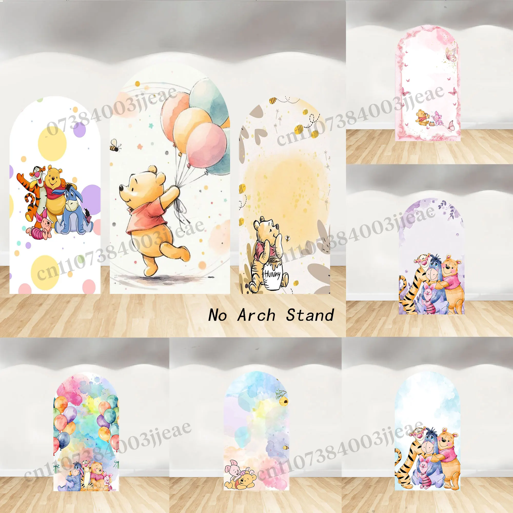

Winnie the Pooh Arch Backdrop Kids Boys Newbron Birthday Baby Shower Banner Decor Photography Background Photography Studio Prop