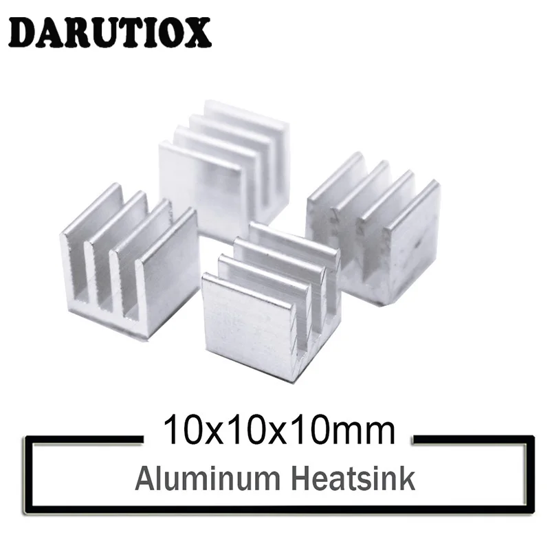 

10Pcs Silver 10x10x10mm Aluminum Heat Sink Radiator Heatsink,Electronic Chip Cooling Radiator Cooler for IC MOSFET SCR