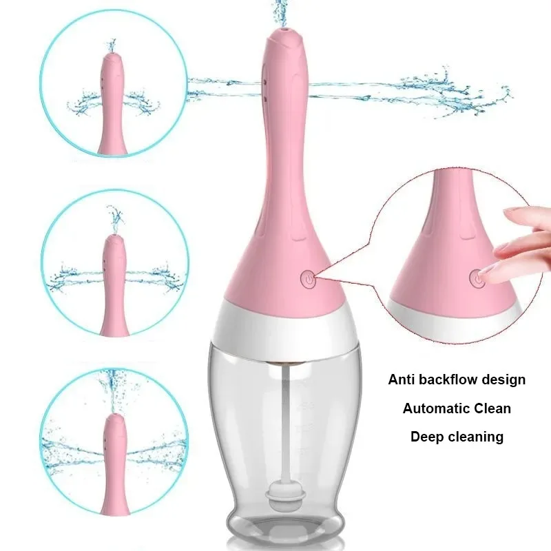 Automatic Channel Cleaning Set Rechargeable Anti Back Flow Safety Care Fully Automatic Flushing For Doll TPE Silicone