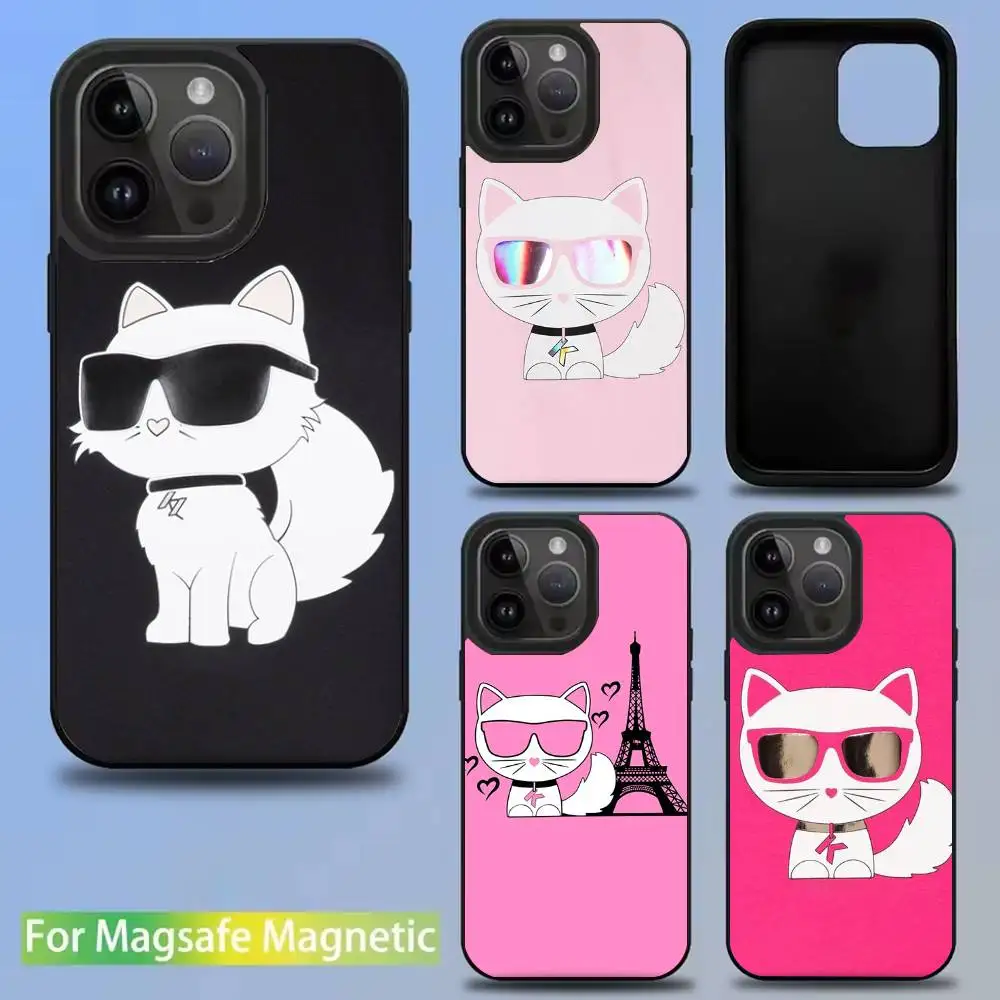 

Fashion COOL Cat Phone Case For iPhone 16,15,14,13,12,11,Pro,Max,Plus,Mini,SE New Magsafe Magnetic Wireless Charging