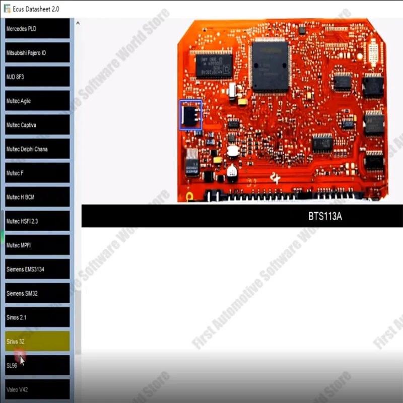 ECU Repair Software Ecus Datasheet 2.0 PCB Schematic with Electronic Components of ECU and Additional Information For IAW Bosch