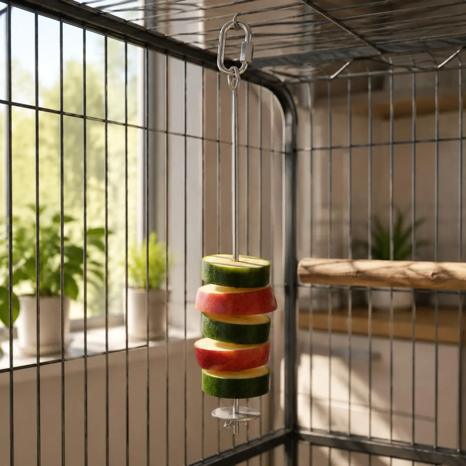 Stainless Steel Bird Feeder Long-Lasting Hanging Bird Feeder Outdoor Item Rust-Proof Easy to Clean