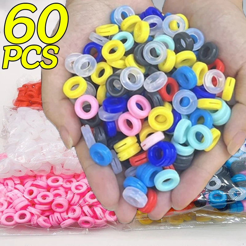 60PCS Mini Invisible Round Ear Hook Eyeglasses Leg Silicone Anti Slip Grip Cover Temple Tip Holder Spectacle Eyewear Accessories