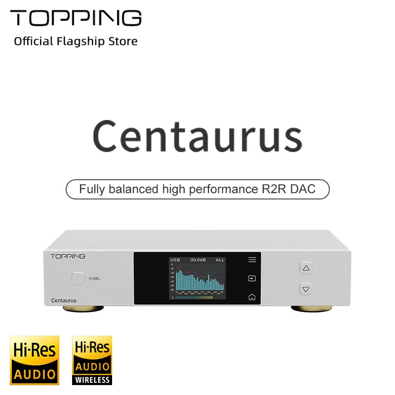 TOPPING Centaurus R2R decoder fully balanced DAC 8 network Switching between NOS OS and Best modes and ten precise PEQ functions