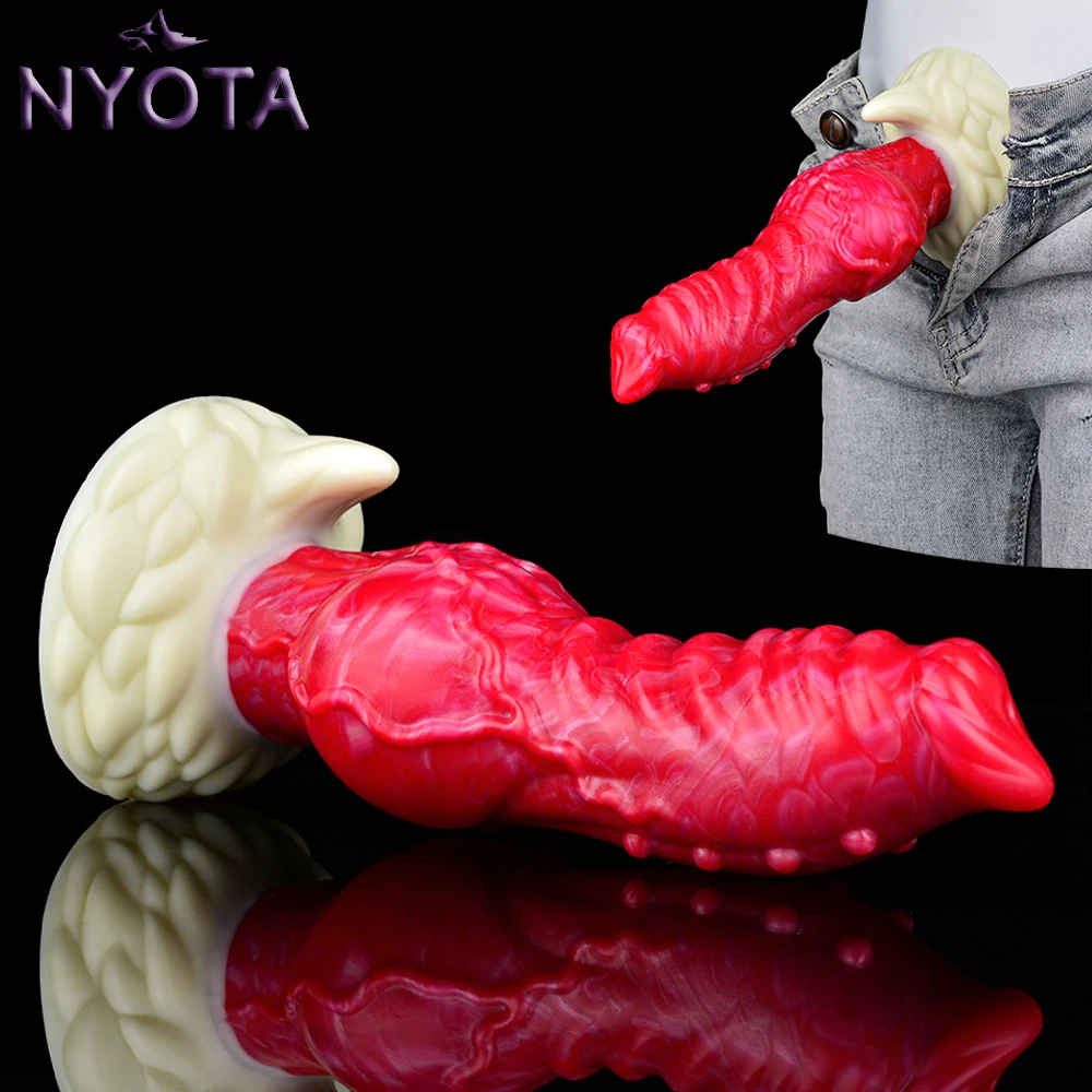 

NYOTA Realistic Dog Dildo Thick Penis With Tusk Silicone Anal Dildos Clit Prostate Massage Butt Plug Masturbator Adult Sex Toy