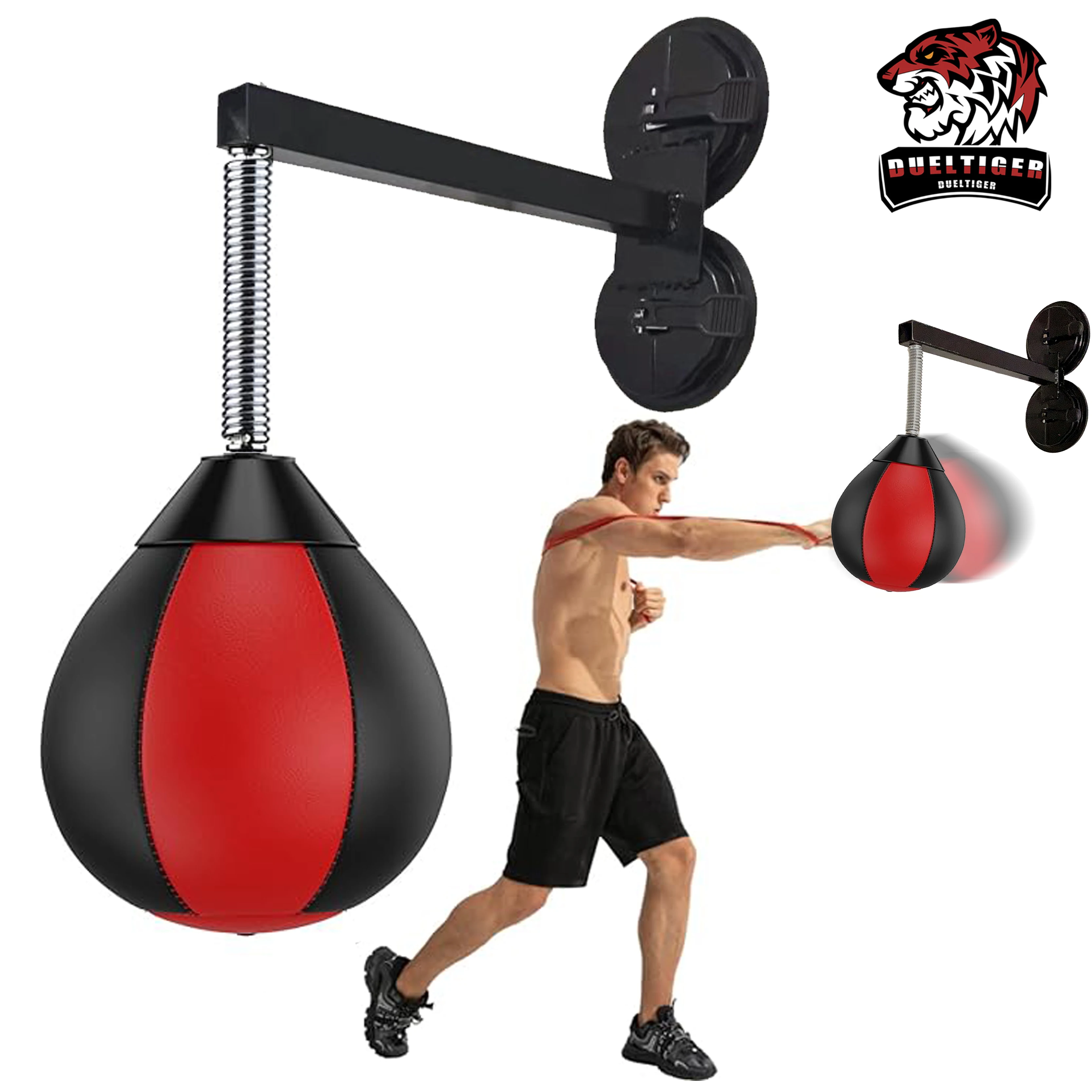 New Boxing Speed Ball Strong Double Suction Cup Base Fitness Boxing Inflate Pear Ball Reflex Speed Training Bag No Punching