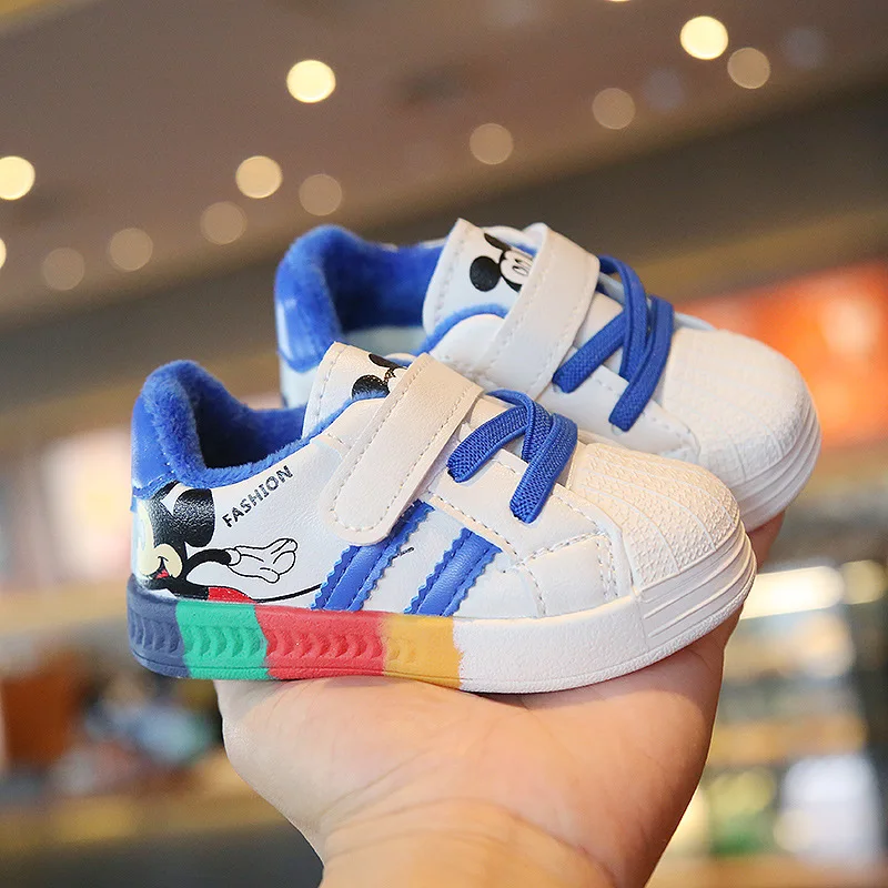 ميكي ميني الأطفال حذاء كاجوال بنات بنين أحذية رياضية أطفال تنفس لينة حذاء رياضي طفل رضيع في الهواء الطلق حذاء رياضة الربيع