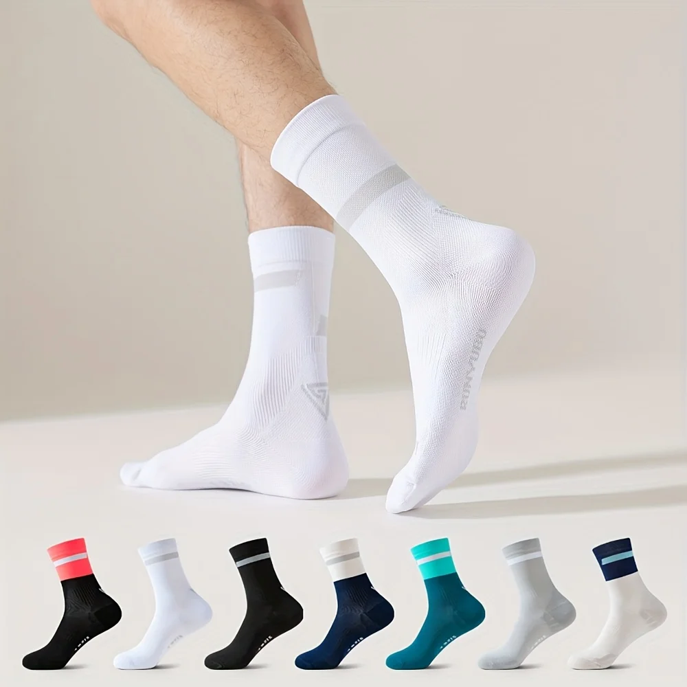 Professionelle Laufsocken, schweißabsorbierend, atmungsaktiv, Marathon-Socken, für Herren und Damen, elastisch, schnell trocknend, Fitness-Training, Radsocken – Detail 1