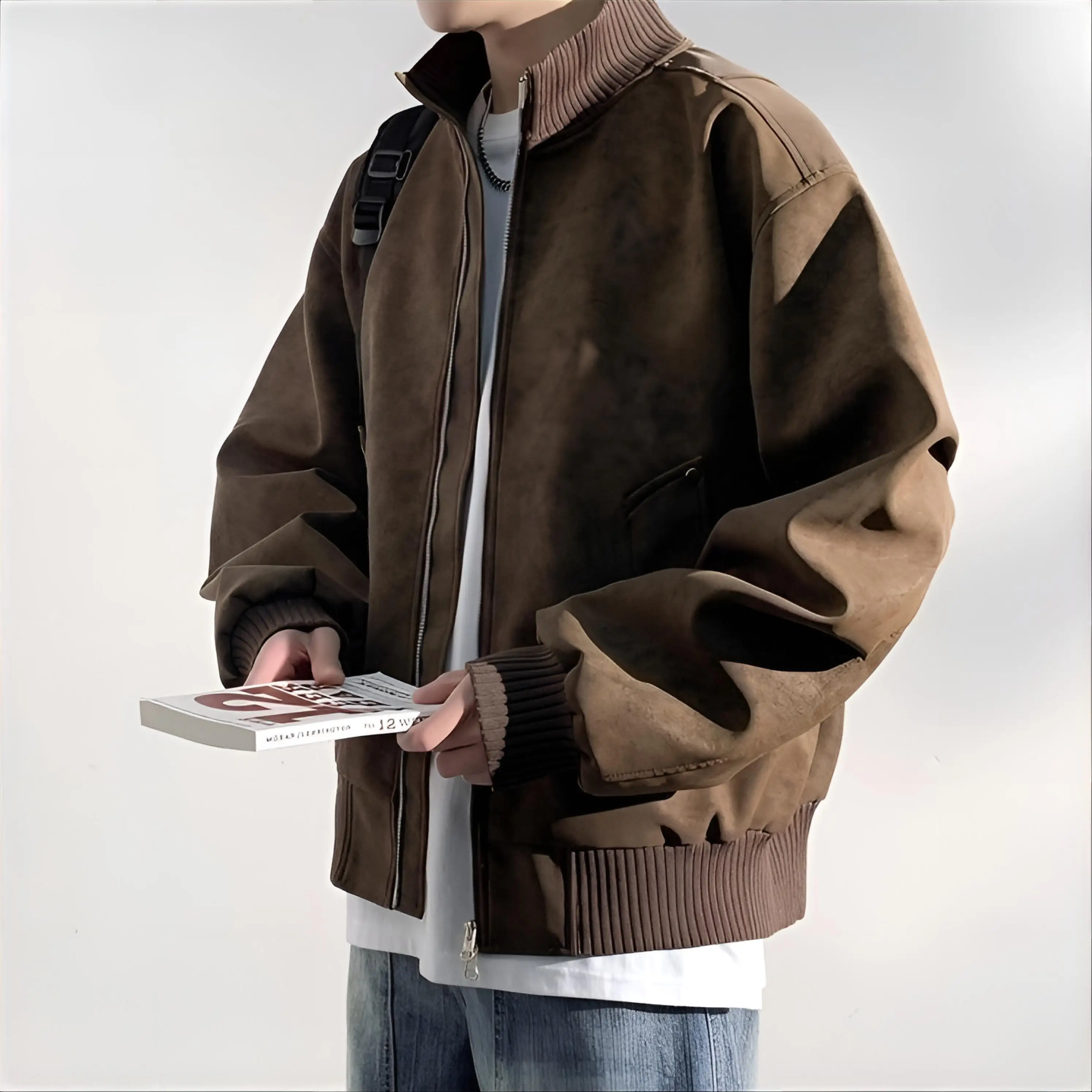 

Mens Jacket Coat Knitted Fleeced Brushed Interior Lining Warm Winter Soft Comfortable Cozy Insulation Fashion Style Original Ins