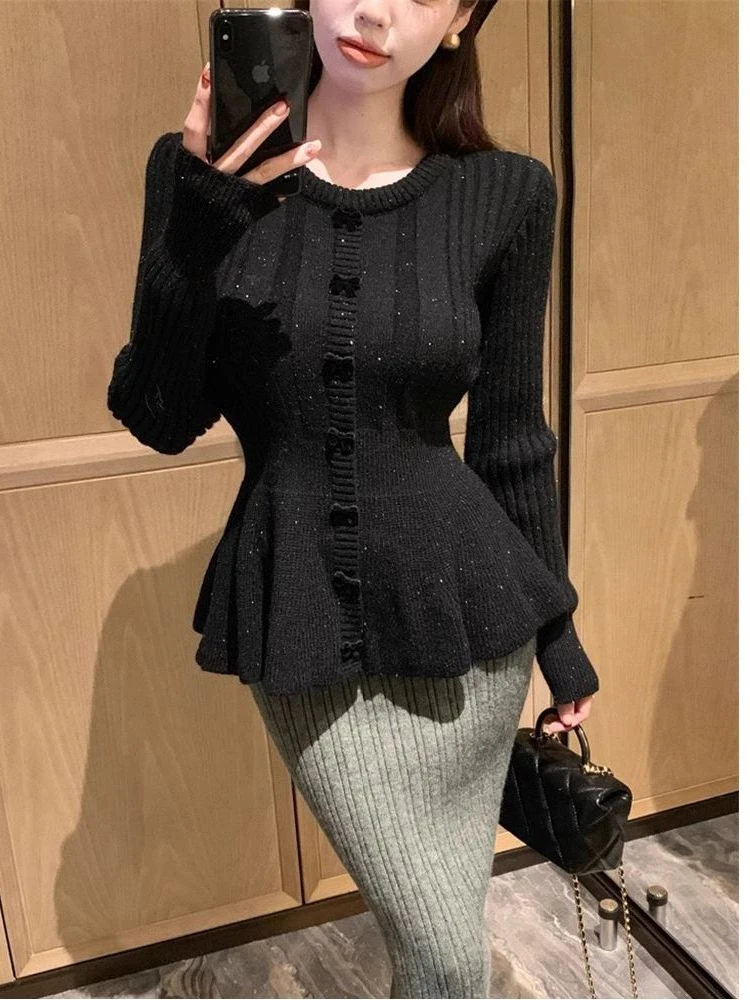 レッドノットセーター女性の冬ファイオナブルニットトップセレブラ陽気な中国の新年の服スレ