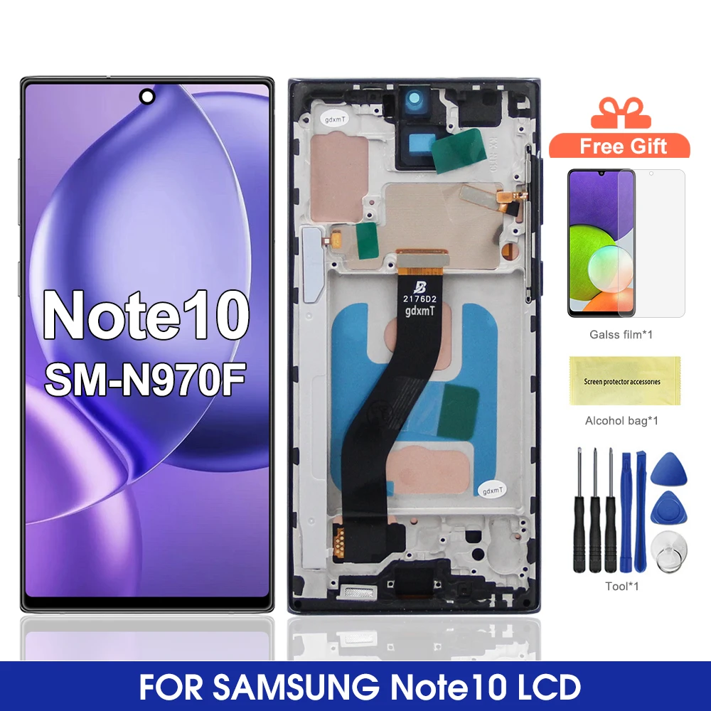 note10-n970f-n970f-ds-サムスン-galaxy-note-10用-lcdスクリーン-フレーム付きディスプレイデジタイザーアセンブリ交換部品-100-テスト済み