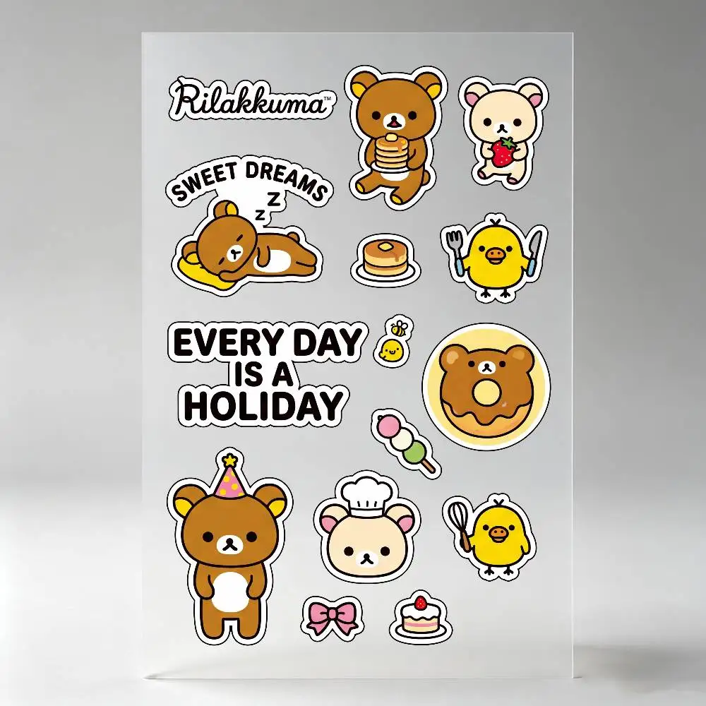 Cute Cartoon Anime R-Rilakkuma Stickers Auto Body Bumper Windows Motorcycle Laptop Walls Vinyl Decal Car Tuning Accessories