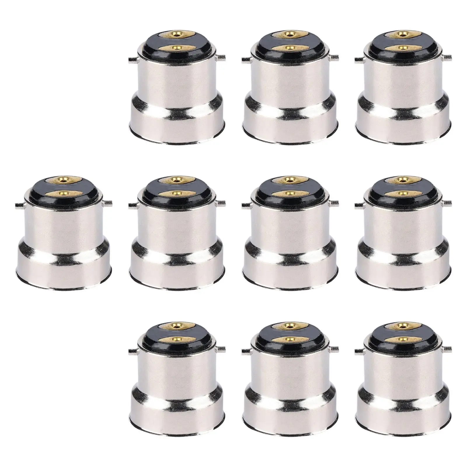 10Pcs B22 to E27 Adaptor Bulb Holder Converter Lighting Accessories to Screw Lamp Holder for Light Home Office Lamp Bulb