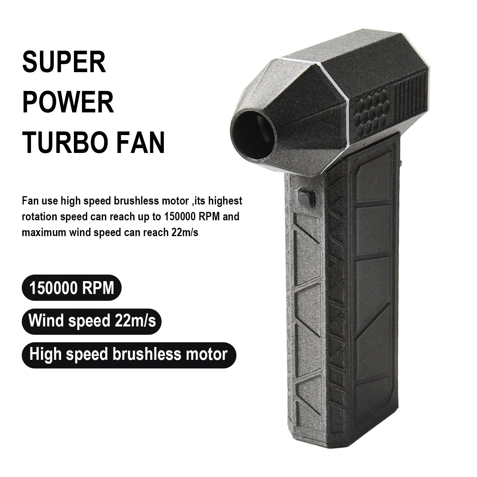 Jet Blower Super 22 M/s Wind Speed Jet Fan Blower 150000 RPM Electric Jet Fan Jet Blower Mini Jet Blower Violent Turbofan New