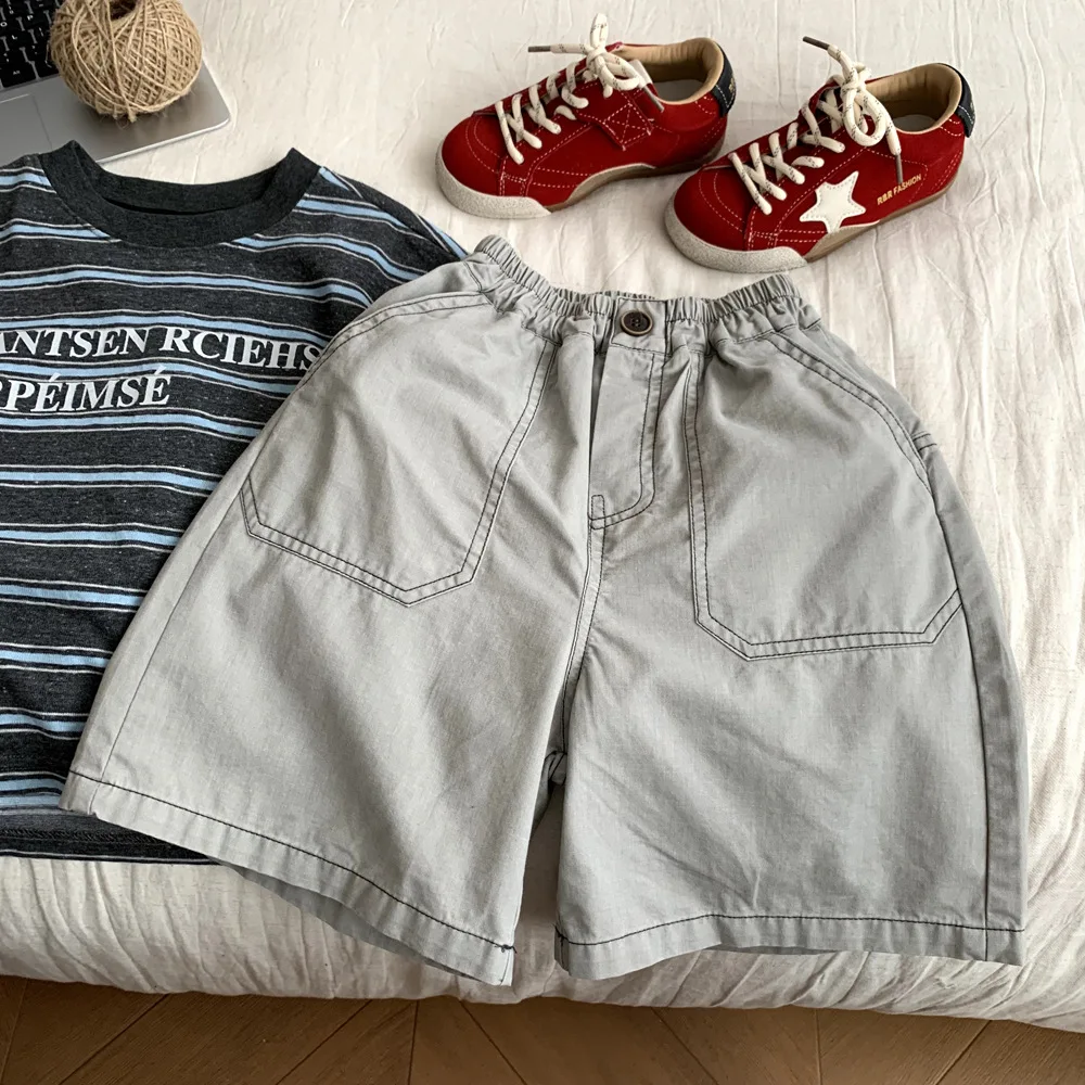 Boys Pants 2026 Spring and Summer New Childrens Clothing Korean Style Boys and Girls Thin Handsome Five Minutes of Fishes Pants