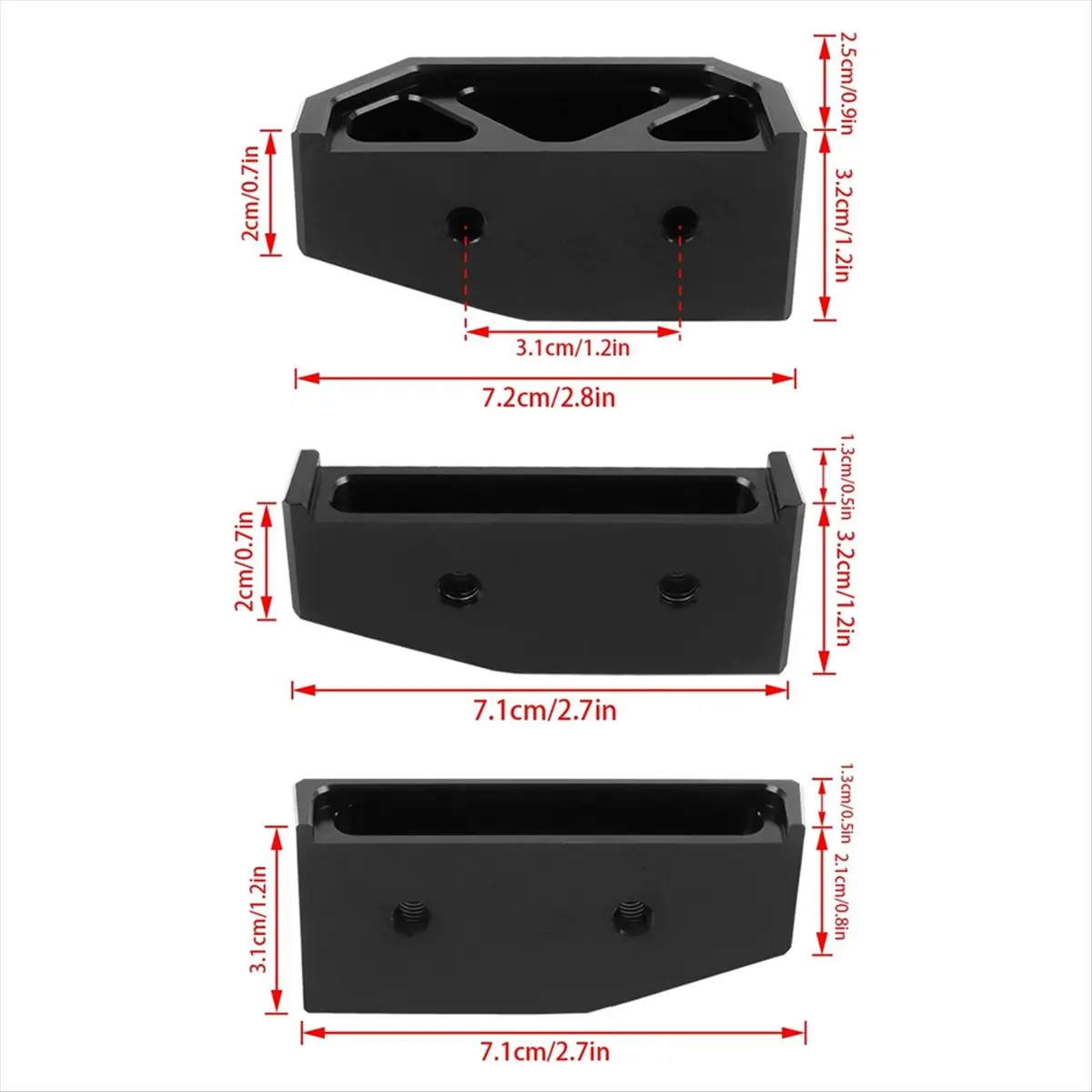 1 1.5 2 inch Left Kickstand Lift Block Stand Plate for Harley Dyna SUP
