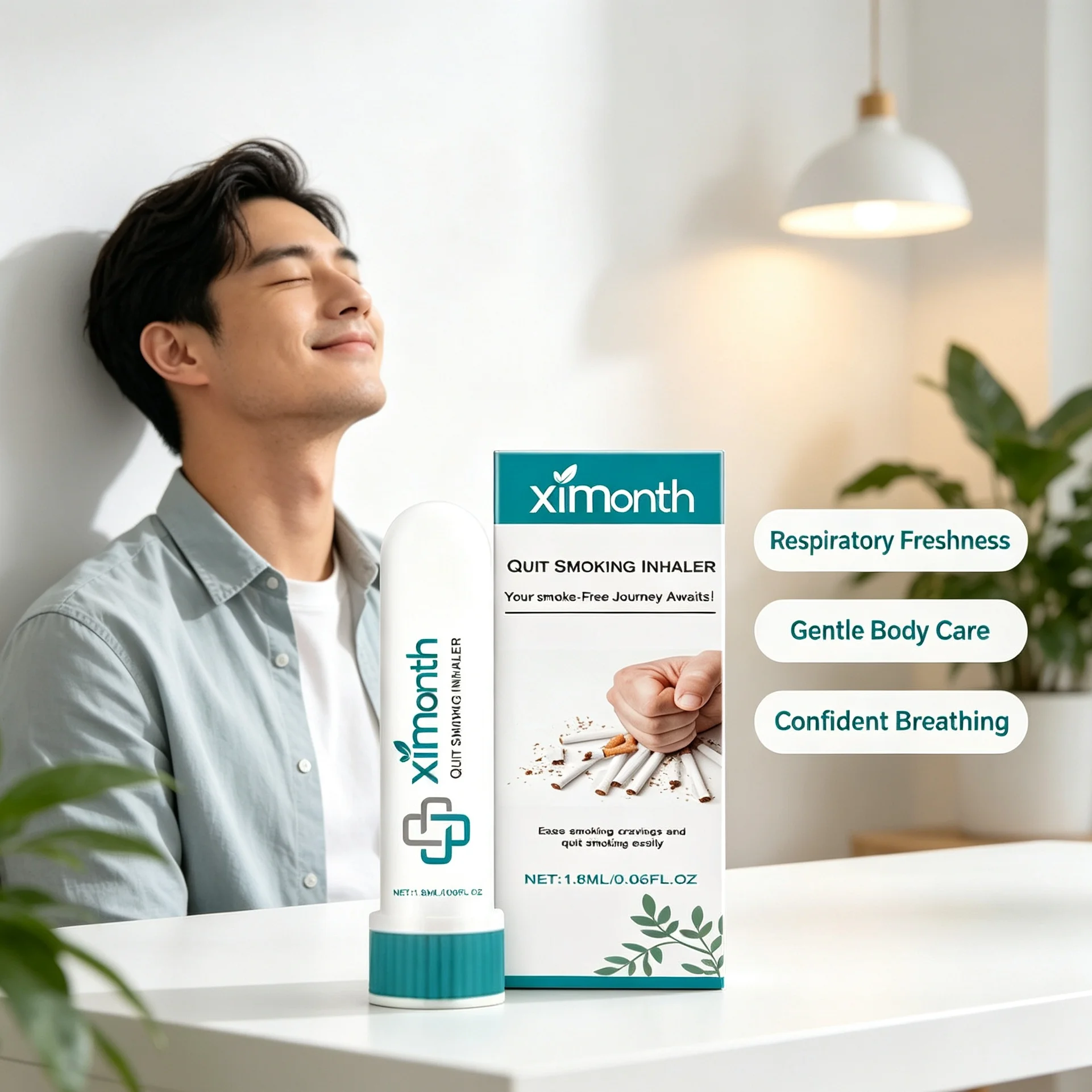 Natural Herbal Nasal Inhaler Stick Portable Aromatherapy Refresh Spirit Improve Breathing Daily Body Care for Men Women