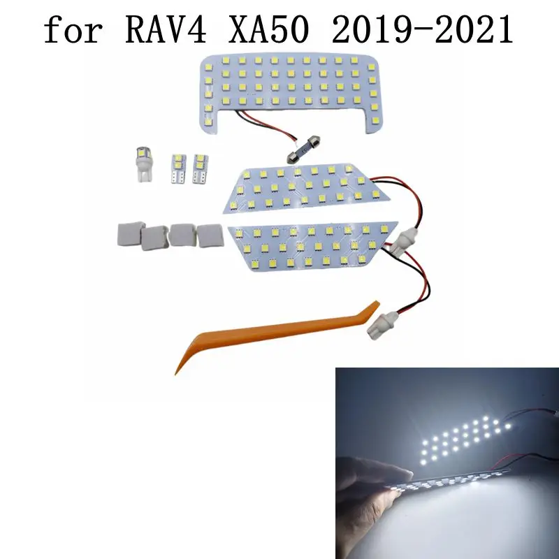 

for Toyota RAV4 XA50 2019 2020 2021 RAV 4 MK5 Car Night Interior Dome Roof lights LED 4x4 Trunk Reading Lamp White Canbus Bulbs