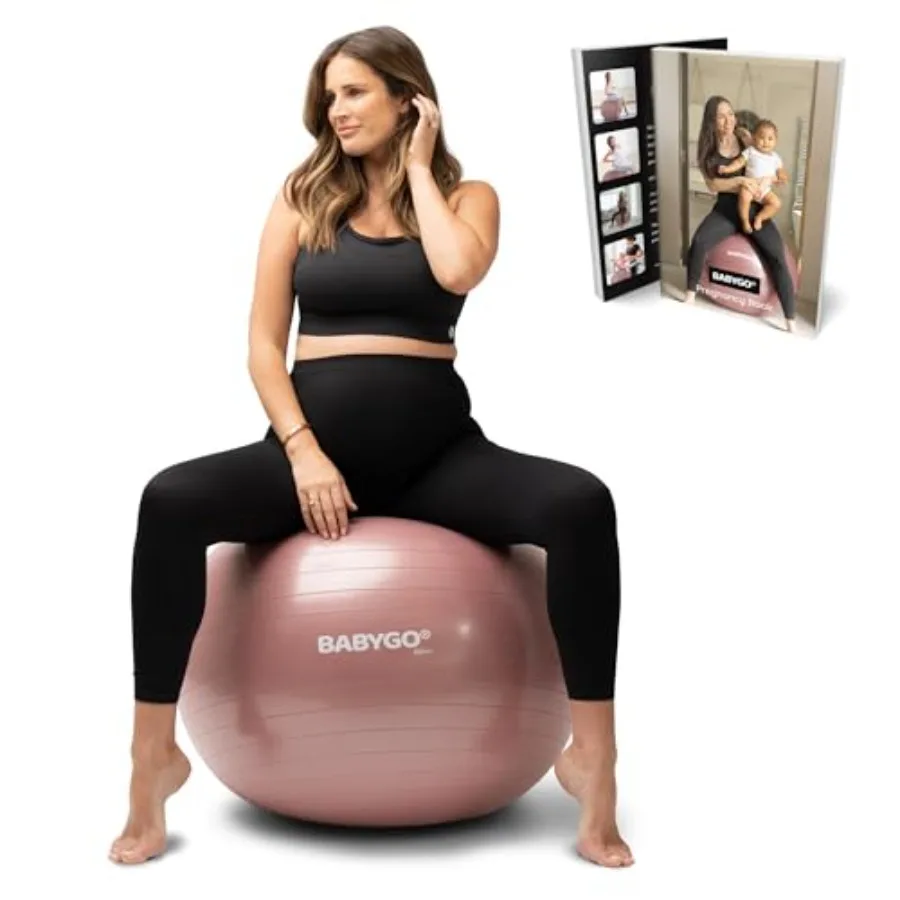 Geburtsball - Schwangerschafts-Yoga- und Übungsball-Set mit Buch für jede Schwangerschaftsphase, Fokus auf Schwangerschaftsphysiotherapie, Geburt und Erholung