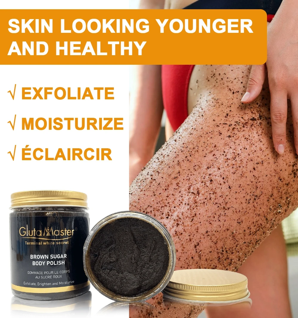 Gluta Master Black Sugar Face Exfoliator Scrub Skin and Pores Cleansing Skin Care Smoothing Moisturising Natural Scrub