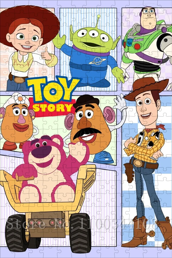 Disney Toy Story จิ๊กซอว์ปริศนาสําหรับผู้ใหญ่ความเครียดบรรเทาของเล่นเด็กการฝึกอบรม Observation Endurance Intelligence เกมของเล่น