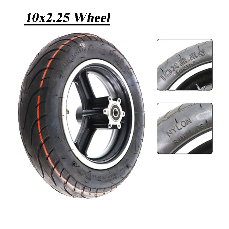 10 inch 10X2.25 wheel tyre and inner aluminum alloy hub for 10x2.25 tire electric scooter mini bike