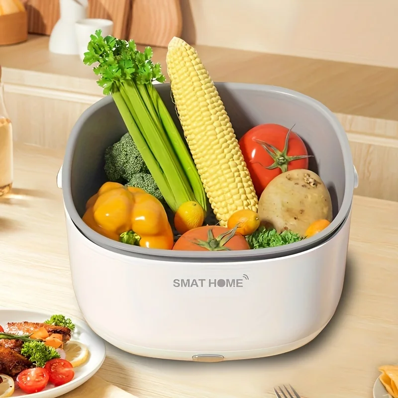 Electric Vegetable And Fruit Washing Machine Food Ultrasonic Washing Bucket Large Capacity Food Grains Purifie Home-appliance