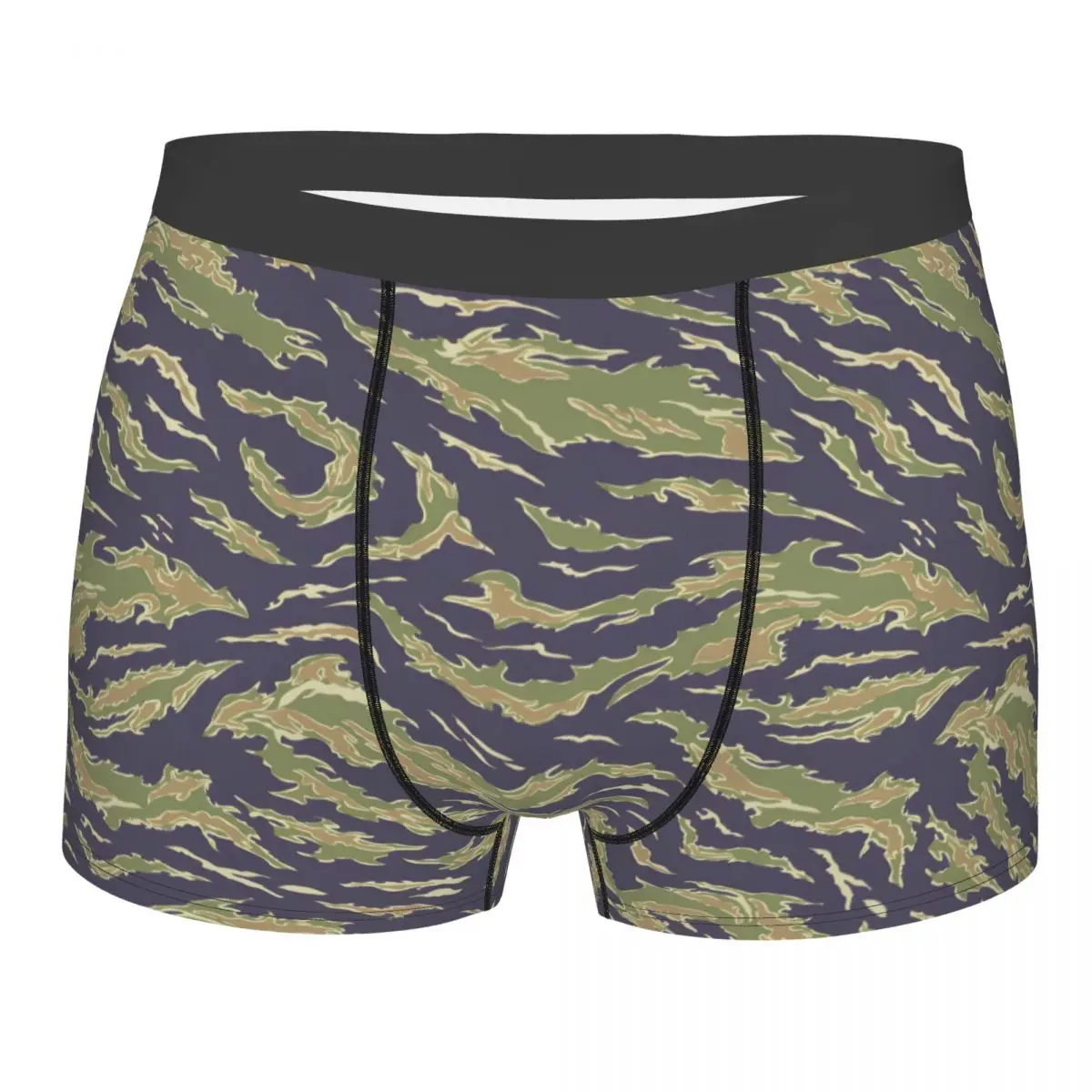 

Камуфляжное текстильное нижнее белье в тигровую полоску на День святого Валентина, мужские трусы-боксеры, шорты, дышащие трусы