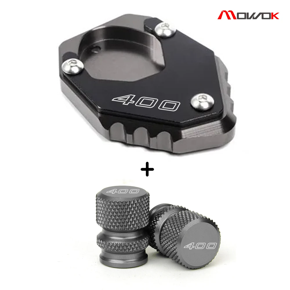 Tapa de válvula de neumático de motocicleta, soporte lateral, almohadilla ampliadora de extensión para KAWASAKI NINJA400 Z400 NINJA 400 Z 400