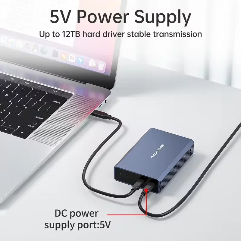 ACASIS 2-Bay RAID External HDD Enclosure - USB 3.0 Dual Hard Drive Dock for 2.5" SATA SSD/HDD, Support RAID/JBOD  & Tool-Free