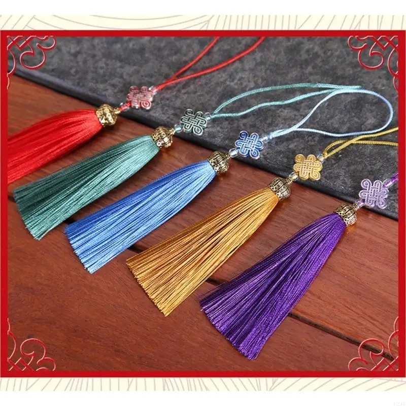 Polyester chinesischer Knoten Quasten Anhänger traditioneller Charme Quasten perfekt für Autohänge oder besondere Anlass – Detail 5