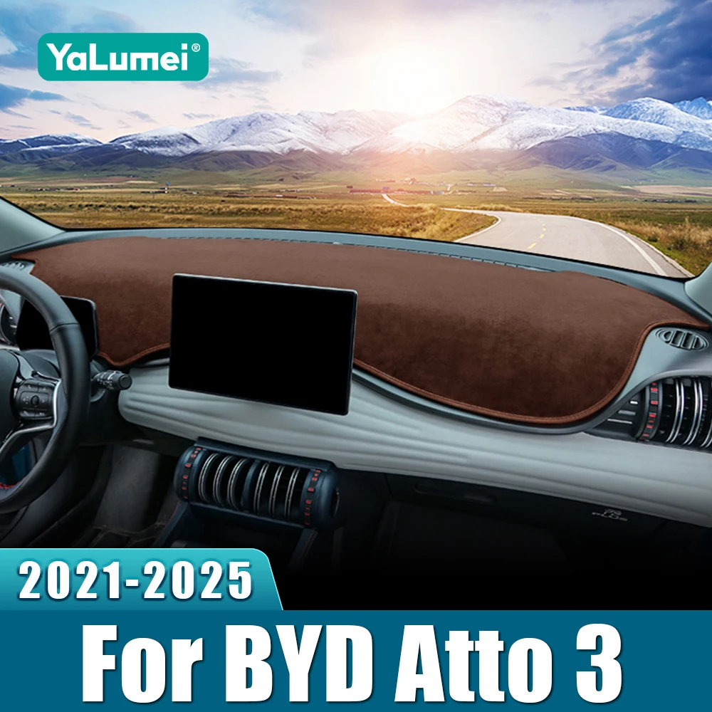 Für BYD Atto 3 Yuan Plus 2021 2022 2023 2024 2025 EV Auto Armaturenbrett-Abdeckung Instrumententafel Sonnenschutzmatte Rutschfeste Unterlage Zubehör