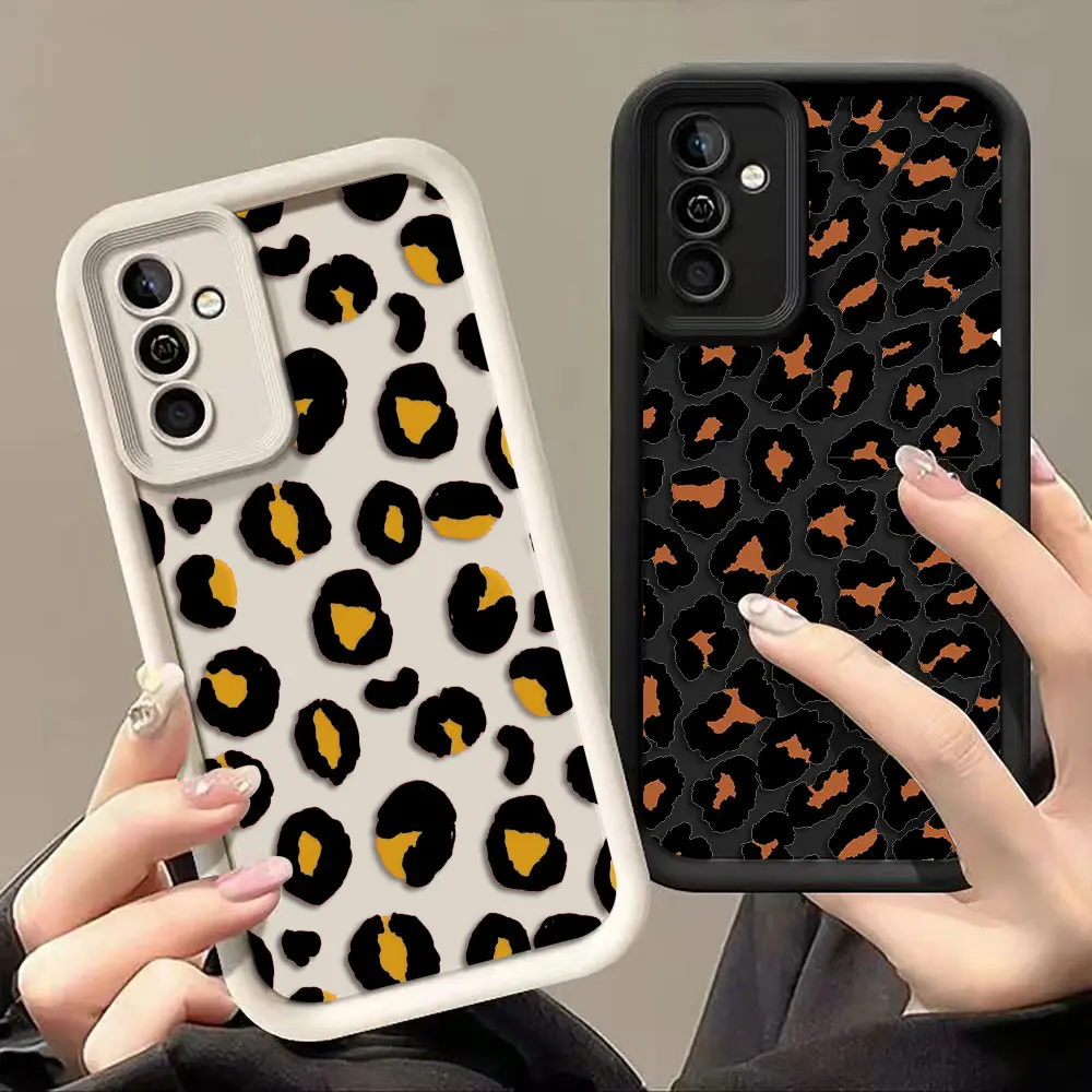 Phone Case For Samsung A07 A24 A34 A30 A50 A70 A03S A04 A05S A06 A10 A11 A12 M36 M54 NOTE 20 Cover Fashion Pattern Leopard Print