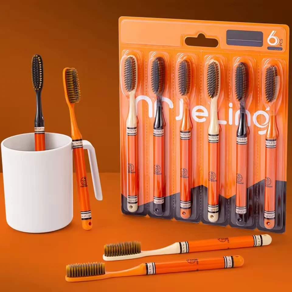 

Высококачественная зубная щетка с большой головкой - эффективная чистка полости рта - зубная щетка со средней мягкостью щетинки и длинной головкой - зубная щетка для взрослых - семейный набор