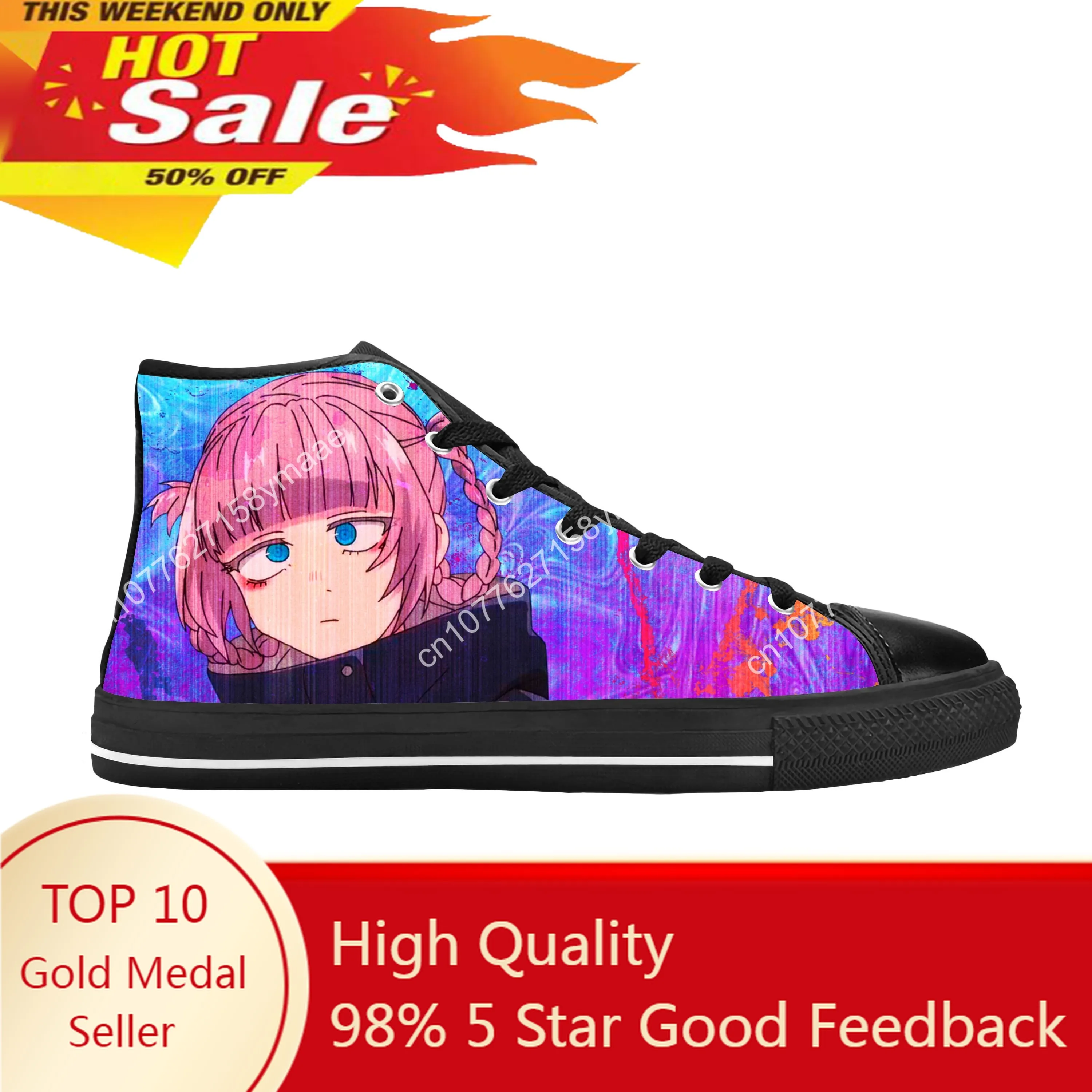 

Japanese Anime CALL OF THE NIGHT Nanakusa Nazuna Casual Cloth Shoes High Top Comfortable Breathable 3D Print Men Women Sneakers