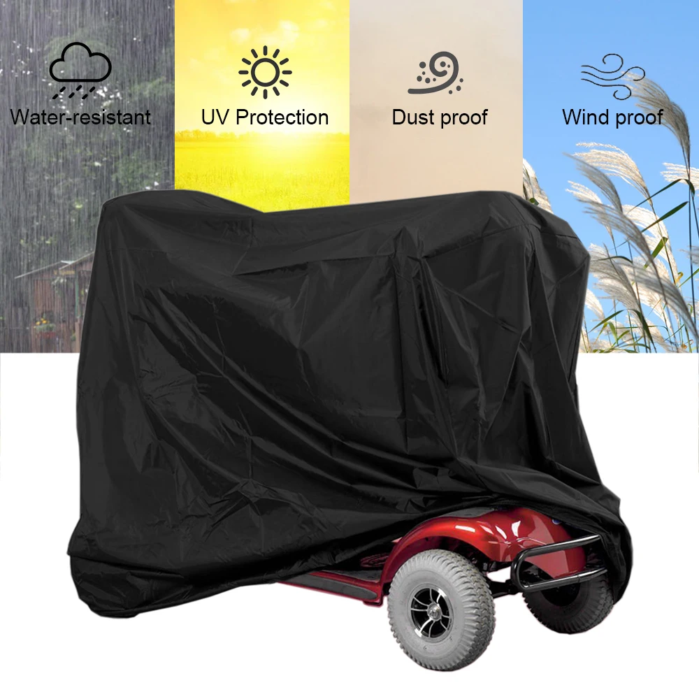 Black Quad Bike ATV Cover Waterproof Motorcycle Vehicle Scooter Motorbike Covers Dust-proof