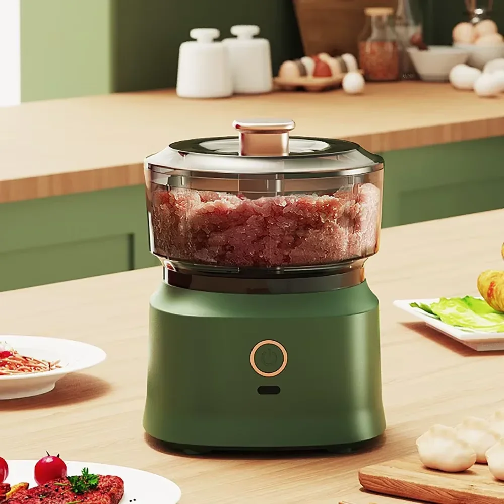 350ml USB Charging Meat Grinder Mini Wireless Electric Garlic Press Dual Purpose Garlic Puree Kitchen Food Shredder Vegetable