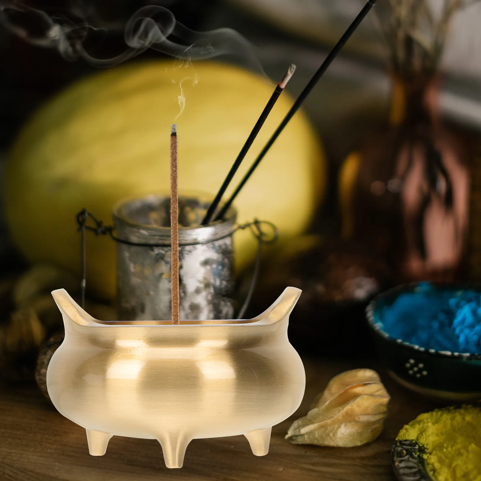 

1Pcs Mini Censer Copper Incense Burner Fine Workmanship Warm Elegant Look Perfect for Indoor Aromatherapy Use Mini Censer