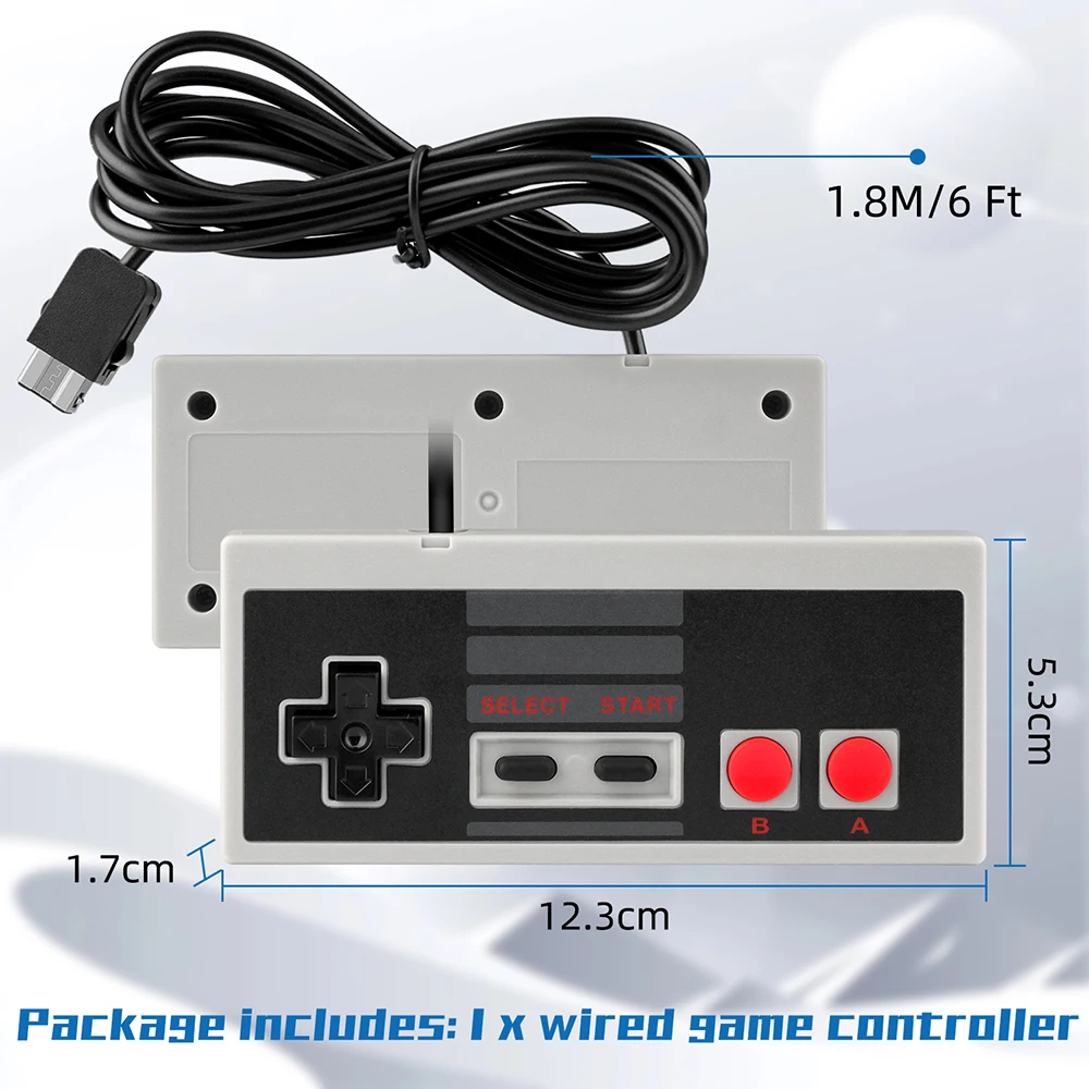 جهاز تحكم في الألعاب متصل بستة أقدام من أوستنت للألعاب من نينتندو NES لعبة إصدار كلاسيكية صغيرة Joypad